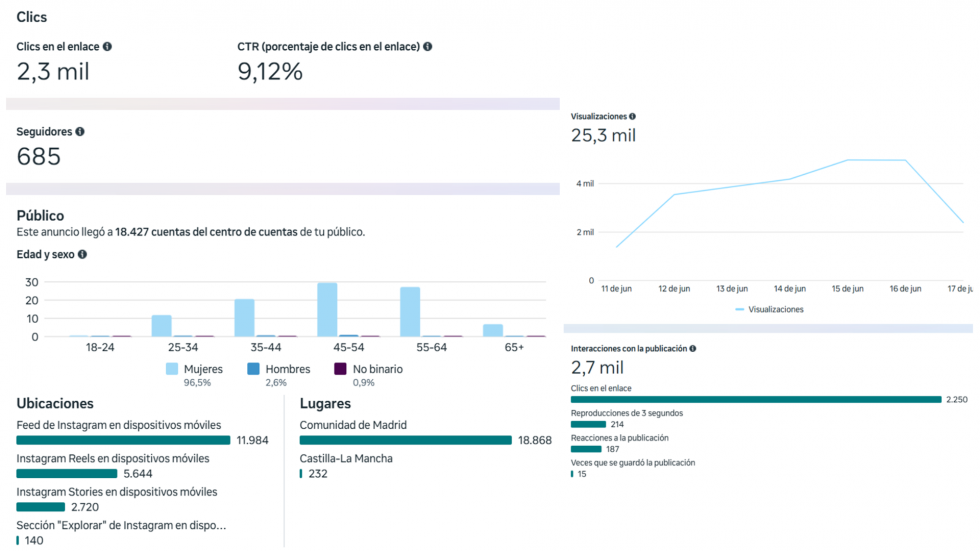 Resultados del caso eCommerce de maquinaria de costura 3